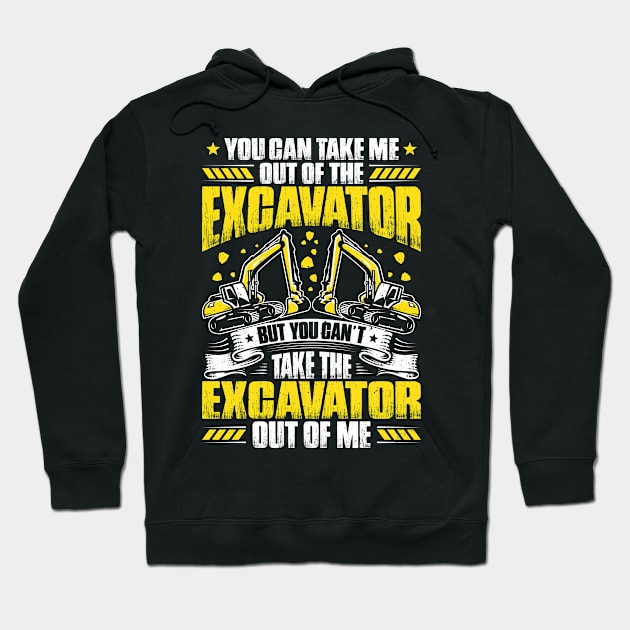 Heavy Equipment Operator Excavator Driver Digger Hoodie by Krautshirts